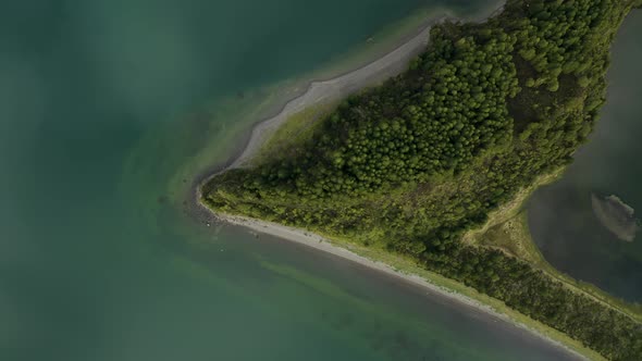 Aerial View of Agua de Alto and Lagoa do Fogo, Azores, Portugal.