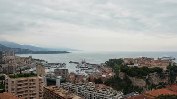 Timelapse of the city and the port in Monaco