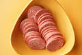 Close up of Traditional smoked salami sausage - PhotoDune Item for Sale