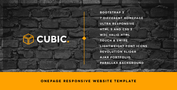 Cubic - One Page Creative Website Template