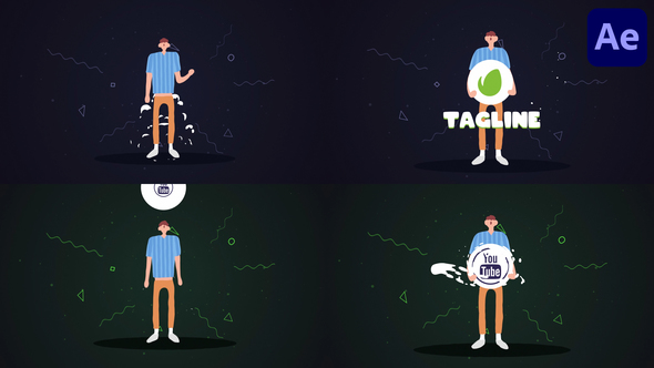 Cartoon Character Logo | After Effects alt