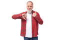 handsome frustrated 60s elderly man with a gray beard in a shirt - PhotoDune Item for Sale