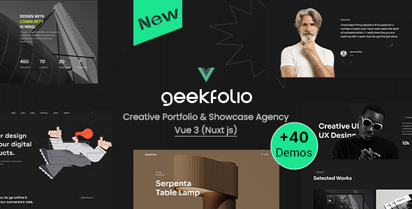 Geekfolio - Creative Agency & Portfolio Vue Nuxtjs Template