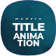 Modern Title Animation - VideoHive Item for Sale