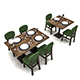 modern lokanta masa sandalye 02 Low-poly 3D model - 3DOcean Item for Sale