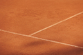 tennis court made of red clay or soil with markings for game or competition. sports and recreation - PhotoDune Item for Sale