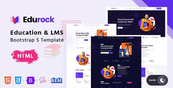 Edurock Education & LMS Bootstrap 5 template | Graphicfort