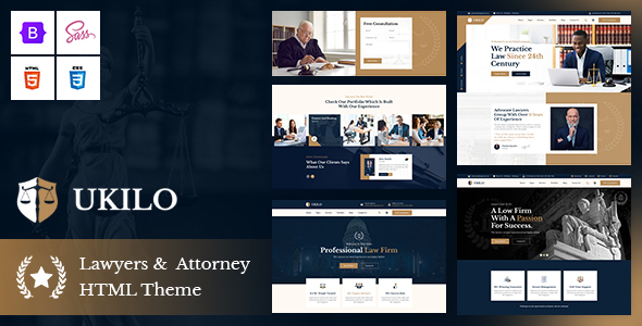 Ukilo - Lawyers And Attorney HTML5 Template