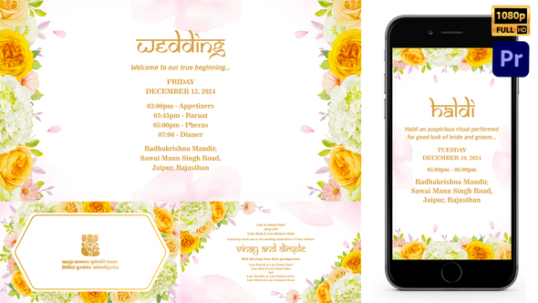 Indian Floral Wedding Invitation Style 01_MOGRT