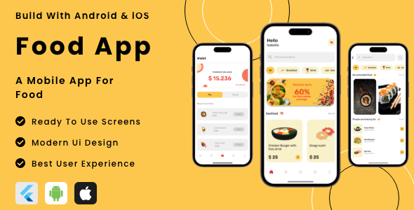 Food App - Flutter Mobile App Template