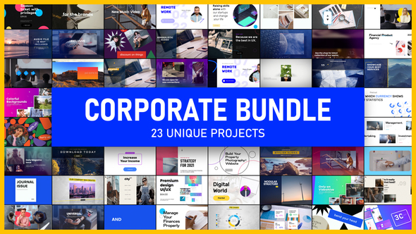 Corporate and Agency Slideshows Bundle 23 in 1