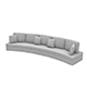 curved sofa Low-poly 3D model - 3DOcean Item for Sale
