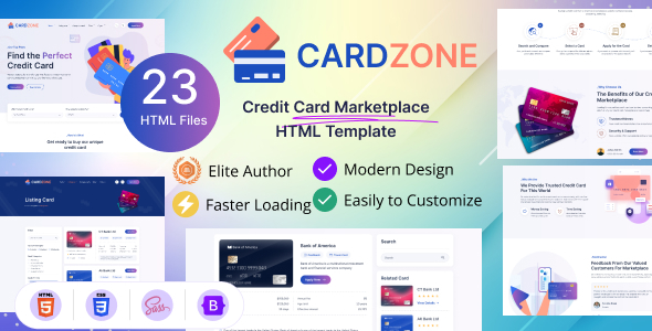 CardZone - Credit Card Marketplace HTML Template