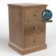 3 drawer bedside - 3DOcean Item for Sale