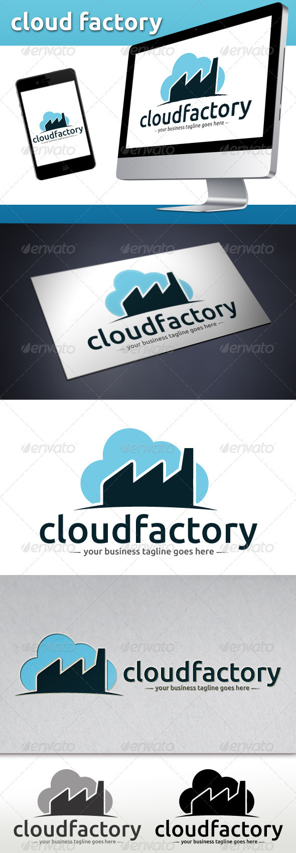 Cloud Factory Logo Template