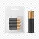 Vector 3d Realistic Four Alkaline Battery in Paper - GraphicRiver Item for Sale