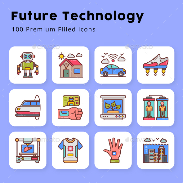 Future Technology Filled Icons