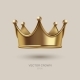 Vector 3d Realistic Golden Crown Icon Closeup - GraphicRiver Item for Sale