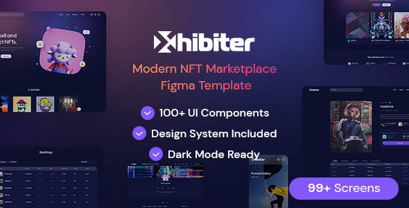 Xhibiter | NFT Marketplace Figma Template