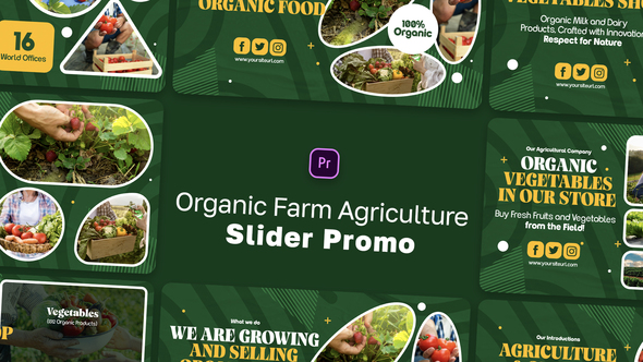 Organic Farm Agriculture Slider Promo MOGRT