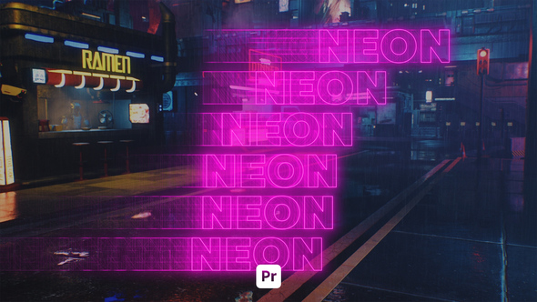 Kinetic Neon Typo 03 for Premiere Pro