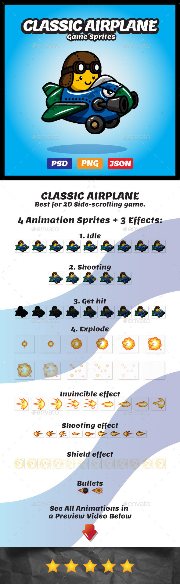 Graphics: 2d 2d Game Asset Adventure Aircraft Airplane Asset Cartoon Character Classic Airplane Classic Plane Game Plane Sheet Side Simple Sky Spacecraft Spaceship Sprite Sheet Sprites Video Game Wing