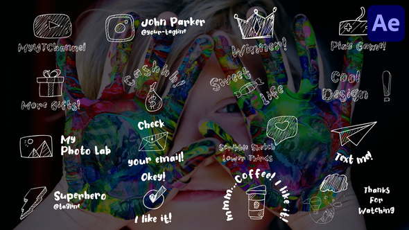 Scribble Sketch Lower Thirds | After Effects alt