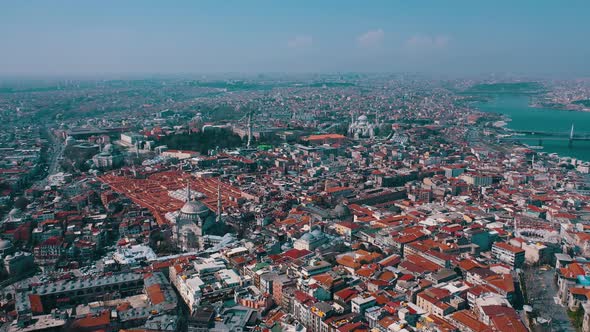 Grand Bazaar Roofs Istanbul Aerial View