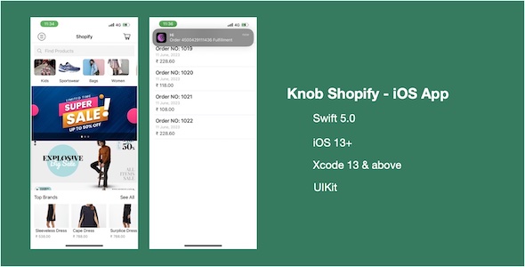 Knob Shopify with Builder - iOS App
