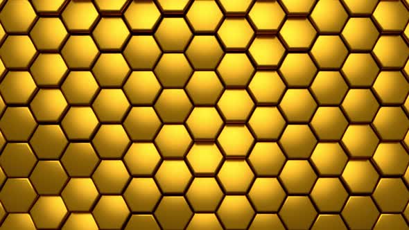 Golden Hexagon Background
