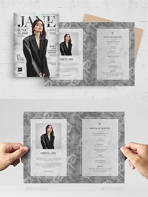 Magazine Funeral Program Template - Rocket Eleven Store