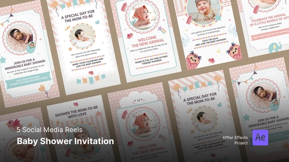 Baby Shower Invitation - Instagram Reel Template
