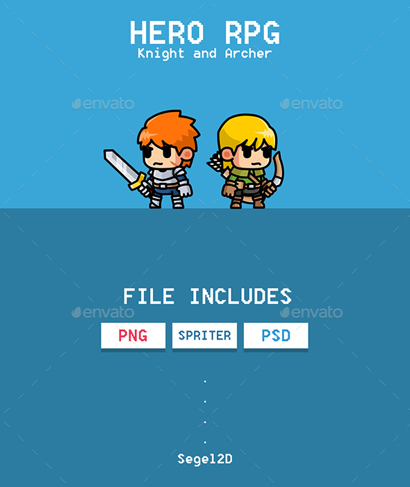 Knight and Archer Game Sprites
