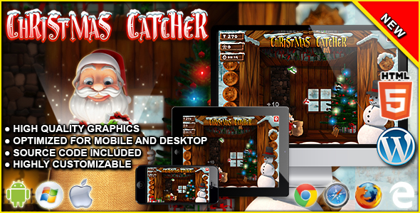 Xmas Catcher - HTML5 Arcade Game