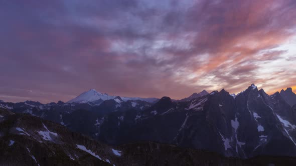 Time Lapse. Canadian Mountain Landscape.