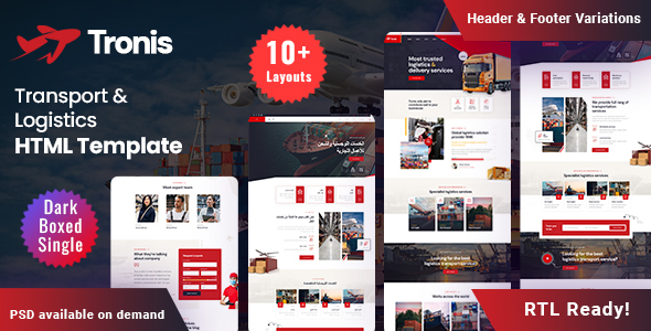 Tronis - Transport & Logistics HTML Template