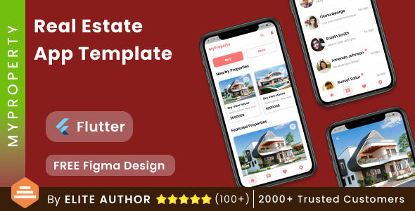 Real Estate Android App + Real Estate iOS App Template | Flutter | MyProperty