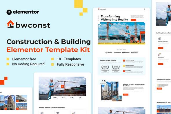 Bwconst - Construction & Building Elementor Template Kit
