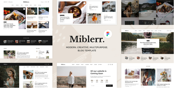 Miblerr — Modern, Elegant and Clean Figma Template