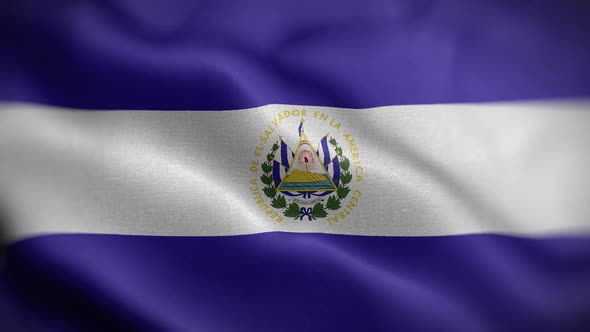 El Salvador Flag Textured Waving Front Background HD