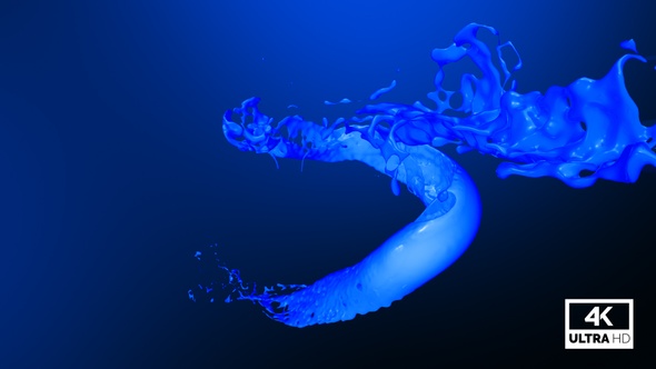 Vortex Splash Of Blue Paint