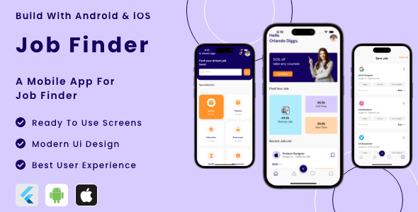 JobFinder App - Flutter Mobile App Template
