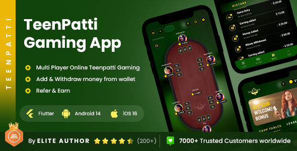 2 App Template | Online TeenPatti Gaming App | Cards Gaming Mobile App | TeenPatti
