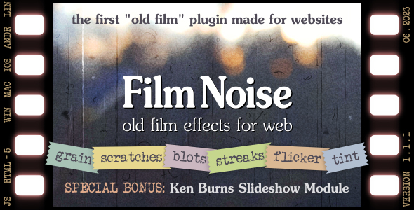 Film Noise – Old Film Effects for Web