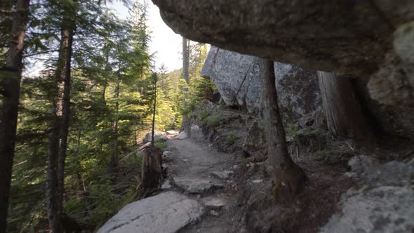 Beautiful Rock formations in Canadian forest