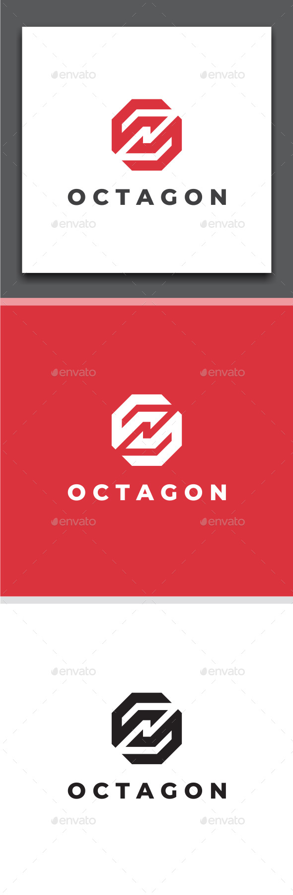 Abstract Octagon Logo Template