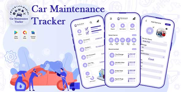 Vehicle Maintenance Tracker – Mileage Tracker – Vehicle Log – Car Maintenance App – Car Services