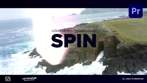 Light Leaks Spin Transitions Vol. 02 for Premiere Pro