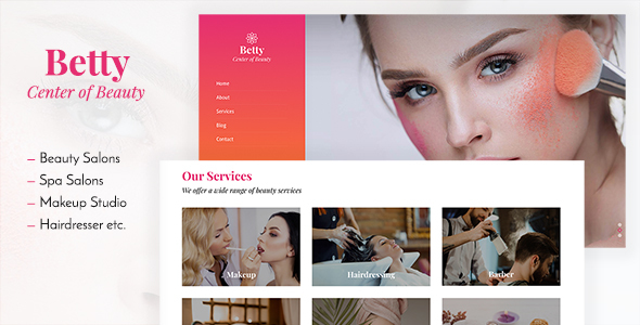 Betty | Beauty Salon and Makeup Template