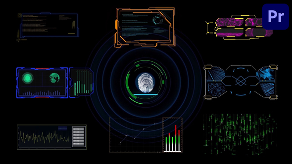 Digital HUD Elements Pack for Premiere Pro